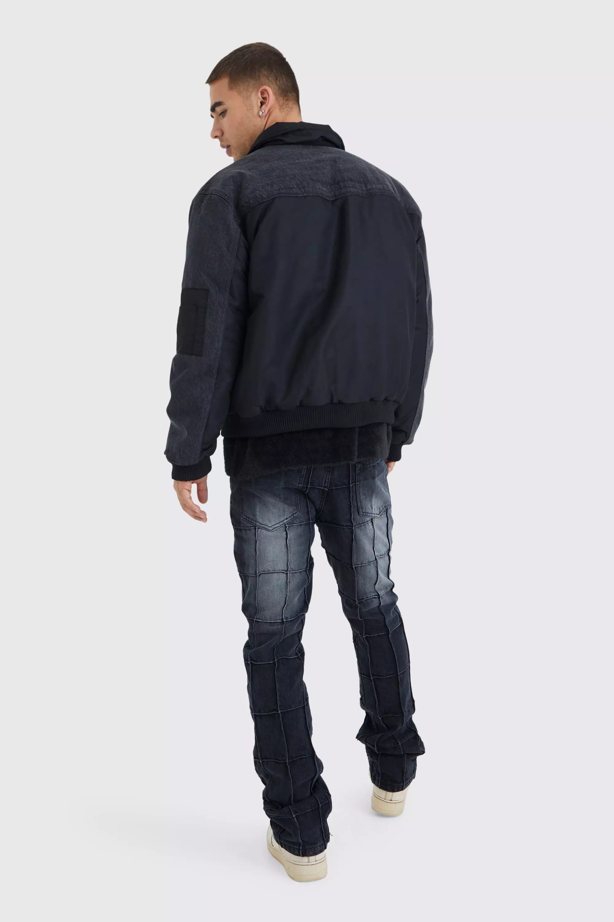 Denim clearance hybrid jacket